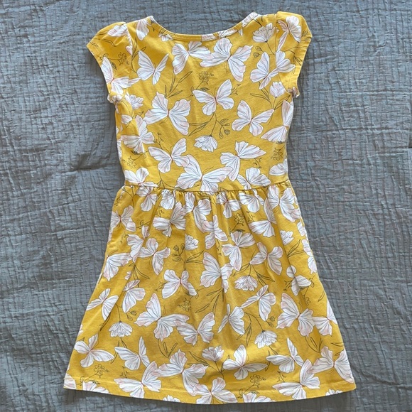Carter’s Girl Cotton Yellow with Butterfly Dress size 7 - Picture 2 of 3